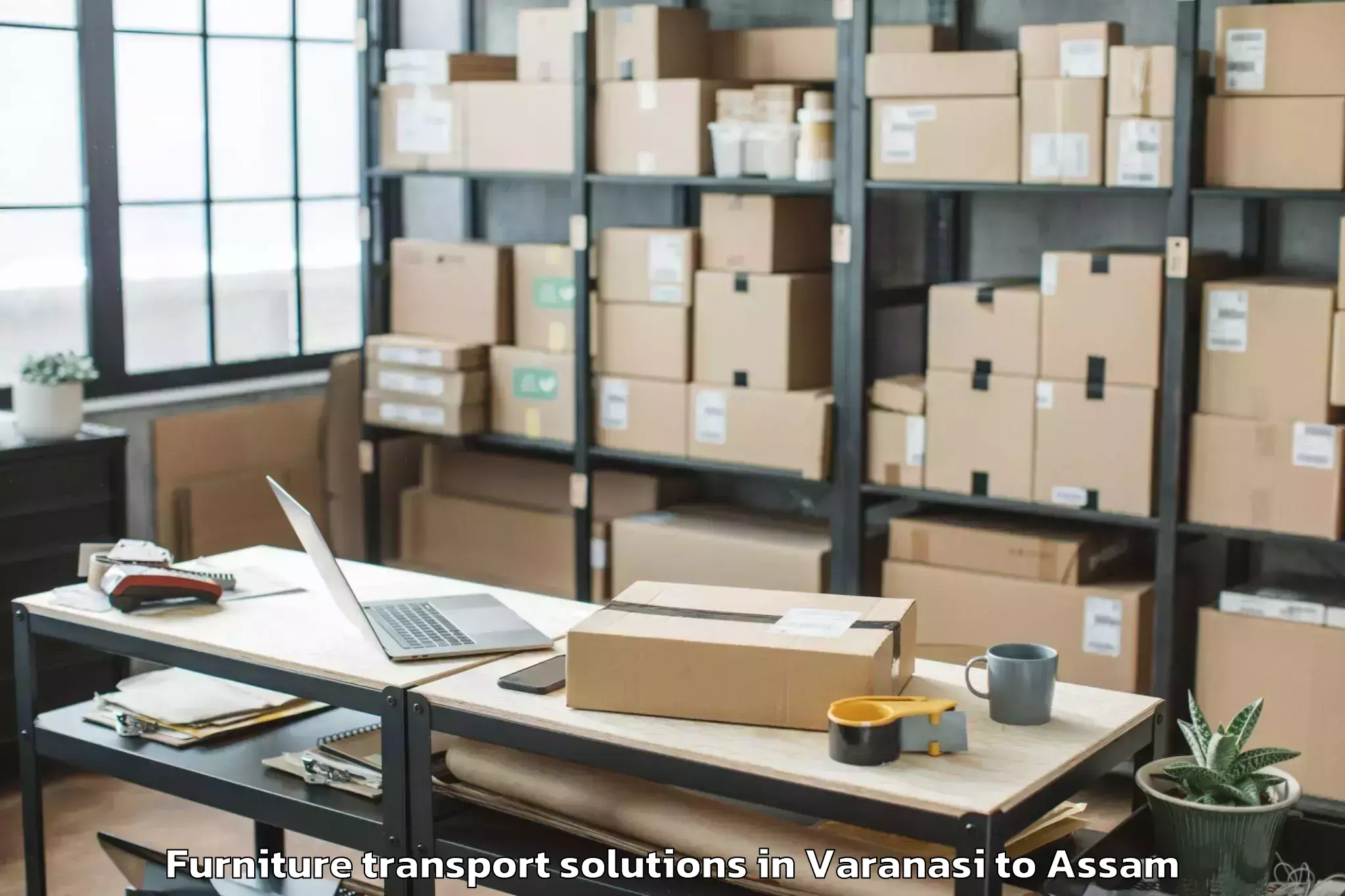 Book Varanasi to Dotma Furniture Transport Solutions Online